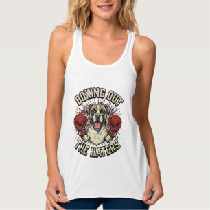 Boxer-Hund boxt die Hasser aus Lustiges T-Shirt De Tank Top