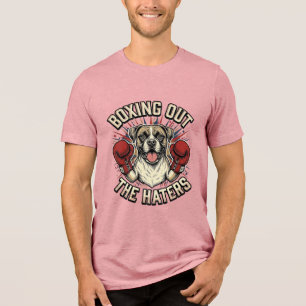 Boxer-Hund boxt die Hasser aus Lustiges T-Shirt De Tri-Blend Shirt