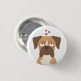 Boxer-Hund-Button-Pin, Boxer-Hund-Pin, Boxer-Liebh Button