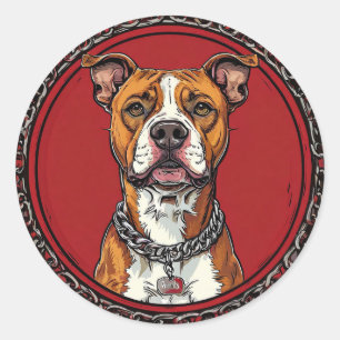 🐶Boxer-Hund-Geschenk für Hunde-Liebhaber und -Fan Runder Aufkleber