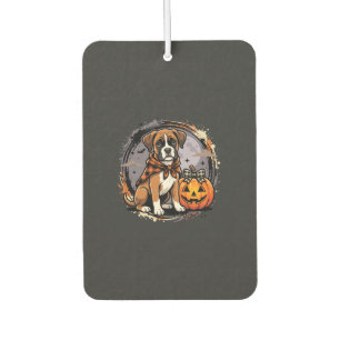 Boxer-Hund Halloween-Kürbis-Sublimation Autolufterfrischer