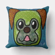 Boxer Hund handgemalt Kissen