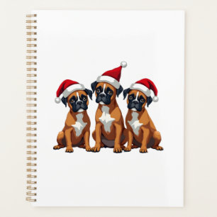 Boxer-Hund hässlicher Sweater Weihnachtslicht Xmas Planer
