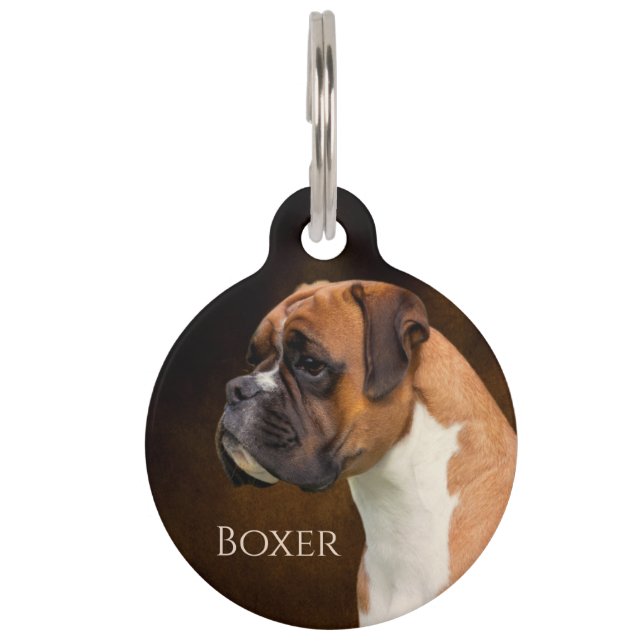 Boxer-Hund Haustiermarke (Vorderseite)