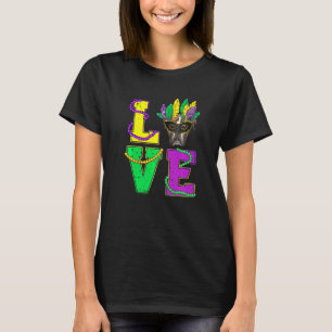 Boxer Hund I Liebe Welpe Mardi Gras Männer Frauen  T-Shirt