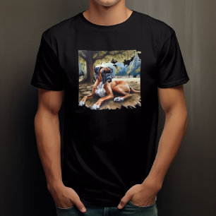 Boxer Hund in der Shade Watercolor Art T-Shirt