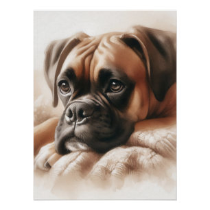 Boxer Hund: Meister von Chill & Expert Snuggler Poster