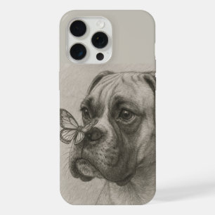 Boxer Hund mit Butterfly Gentle Encounter iPhone 15 Pro Max Hülle