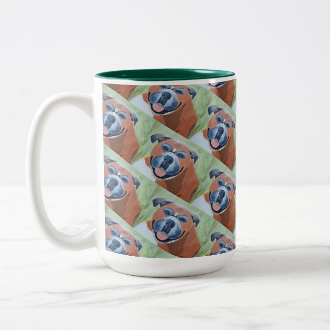 Boxer-Hund Muster Tasse (Links)