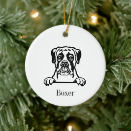 Boxer Hund Personalisierte Haustiere Ornament, Cu Keramik Ornament