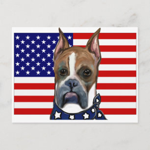 Boxer-Hund-Postkarte Postkarte