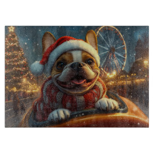 Boxer-Hund-Roller-Coaster-Weihnachten Schneidebrett