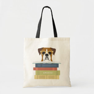 Boxer-Hund Rosa Kreis-Tasche Tragetasche