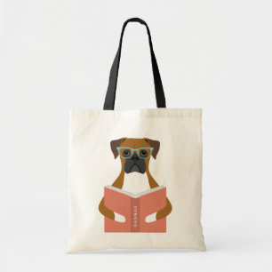 Boxer-Hund Rosa Kreis-Tasche Tragetasche