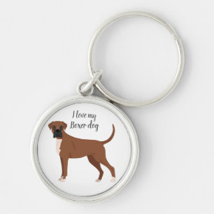 Boxer Hund Schlüsselanhänger. Alle Fellfarbe, jede Schlüsselanhänger