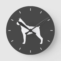 Boxer-Hund-Silhouette (gestutzte Ohren)