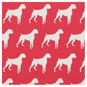 Boxer Hund Silhouette Pet Red Stoff