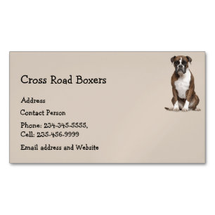 Boxer Hund Tier Magnetische Visitenkarte