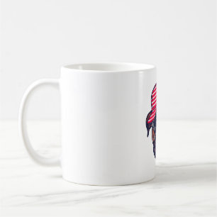 Boxer Hund trägt White Red Blue Kaffeetasse