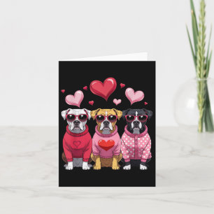 Boxer Hund Valentinstag Herz Hunde Tiere Liebe Karte