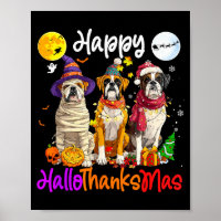Boxer Hund Weihnachten Erntedankfest Frohes Hallow