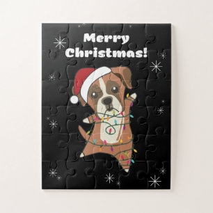 Boxer Hund Weihnachts-Schnee Wintertiere Hunde