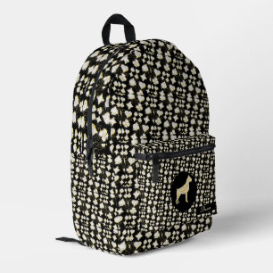BOXER-HUNDE-BLING BEDRUCKTER RUCKSACK