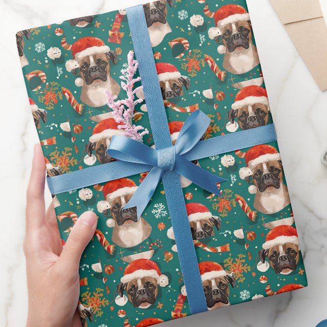 Boxer-Hunde-Geschenkverpackung Geschenkpapier (Von Creator hochgeladen)