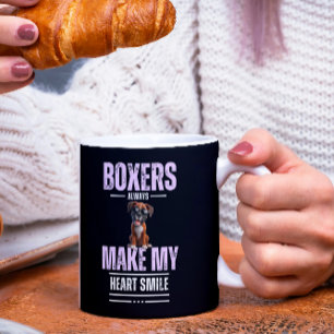 Boxer Hunde machen mir ein Herz zum Lächeln Kaffeetasse