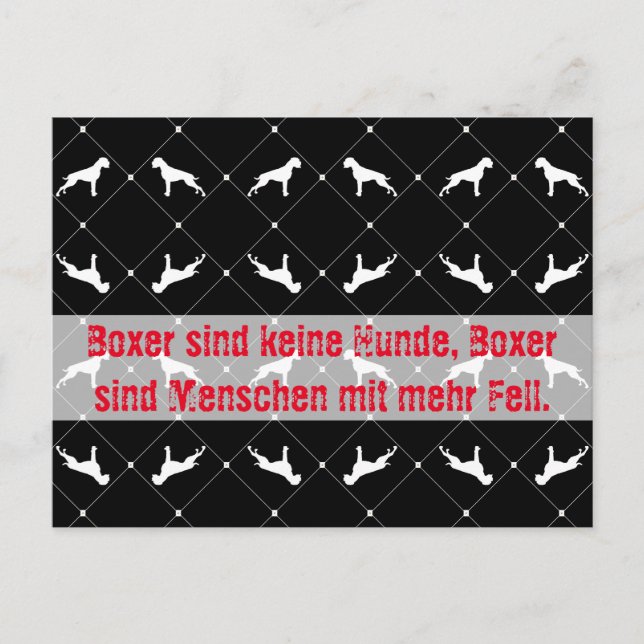 Boxer-Hunde Postkarte (Vorderseite)