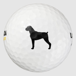 Boxer-Hunde-Silhouette - Natürliche Ohren Golfball