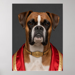 Boxer-Hunde-Wandkunst — Champion-Preisboxer-Hausti Poster