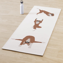 Boxer-Hunde-Yoga-Pose Yogamatte