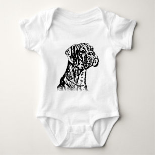 Boxer-Hundebaby-Shirt Baby Strampler