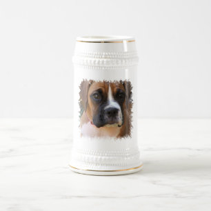 Boxer-Hundeentwurfs-Bier Stein Bierglas