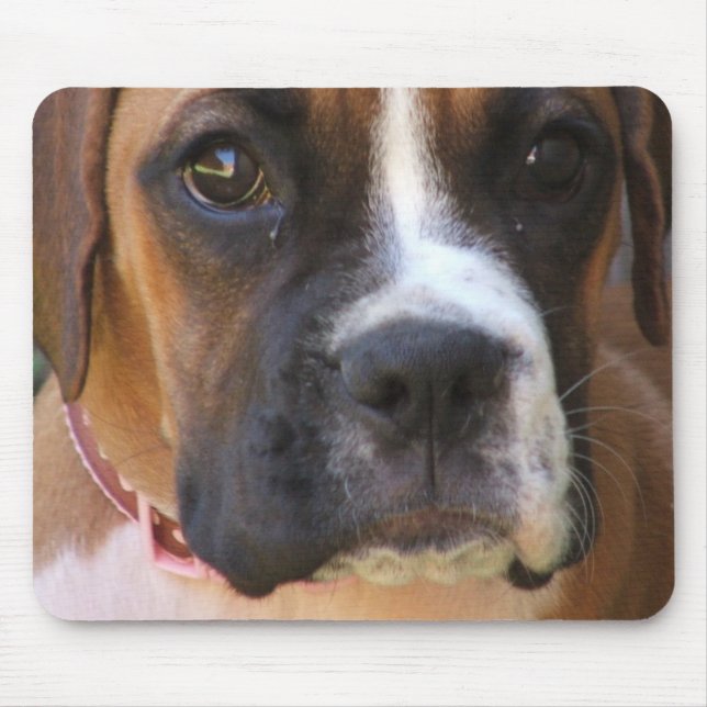 Boxer-Hundeentwurfs-Mausunterlage Mousepad (Vorne)