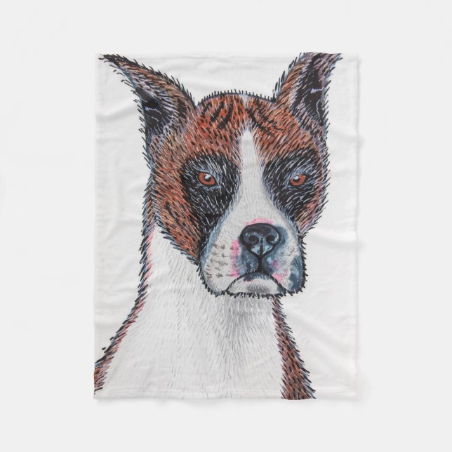 Boxer-Hundefelldecke  Fleecedecke (Vorderseite)