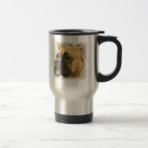 Boxer-Hundegesichts-Reise-Tasse Reisebecher