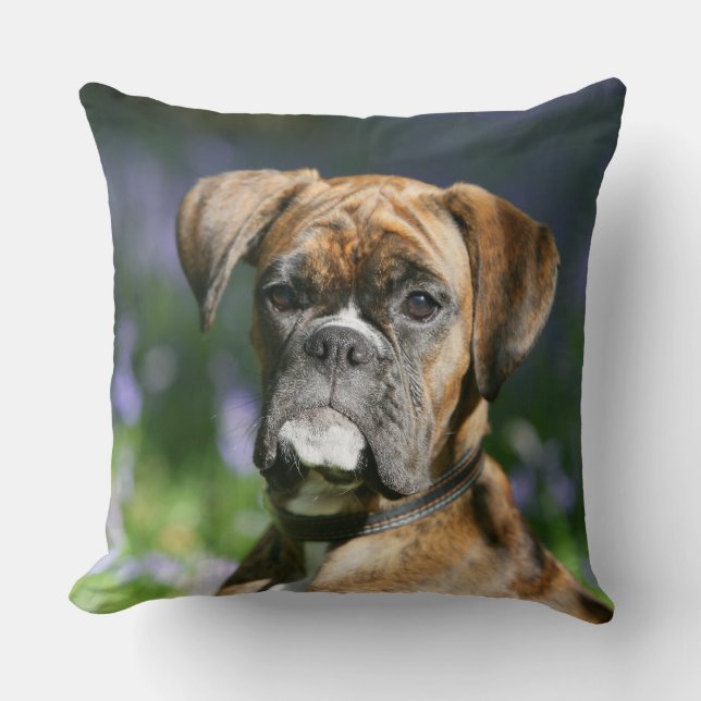 Boxer-HundeHeadshot Kissen (Vorderseite)