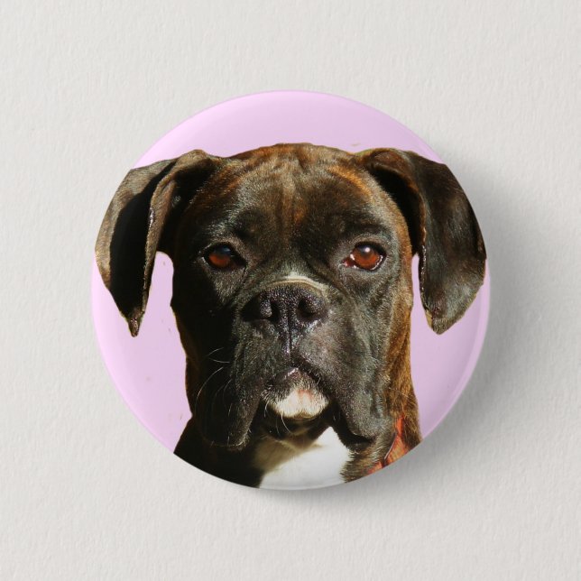 Boxer-Hundeknopf Button (Vorderseite)