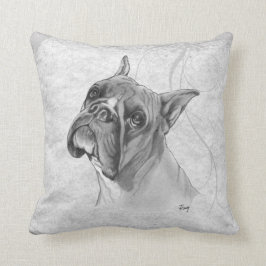 Boxer-Hundekopf Kissen