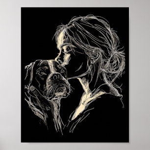 Boxer-Hundemutter süße Boxer-Hundeliebhaberin Mutt Poster