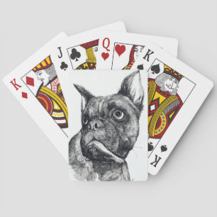 Boxer-Hundenkuppe Spielkarten