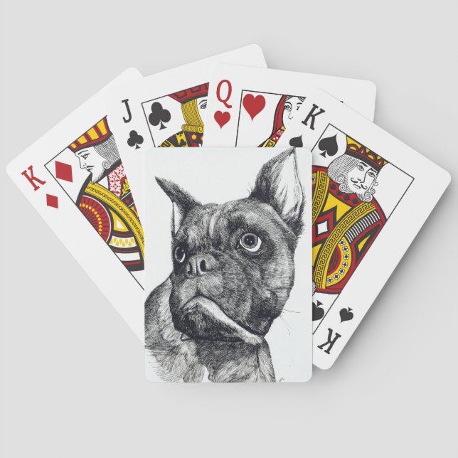 Boxer-Hundenkuppe Spielkarten (Rückseite)