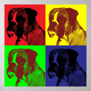Boxer-HundePop-Kunst-Art Poster