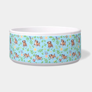 Boxer-Hundeschüssel Frühlings-Blumen-Dekor für die Napf