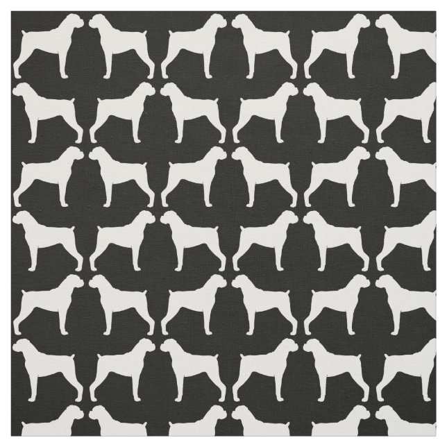 Boxer-HundeSilhouette-Muster Stoff (Muster)