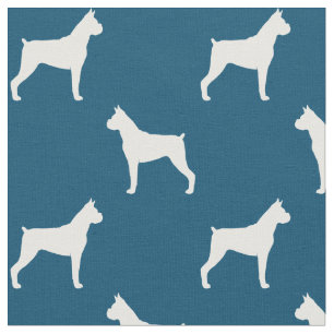 Boxer-HundeSilhouette-Muster Stoff