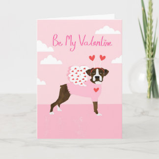 Boxer-Hundevalentines-Liebe-Karte Feiertagskarte