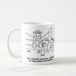 Boxer im Boxring. Funny Boxing Match Kaffeetasse